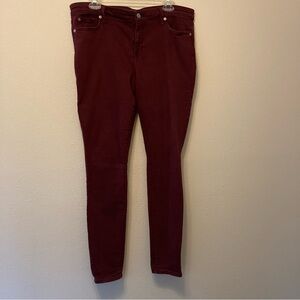 GAP Women's Deep Red Skinny Jeans
